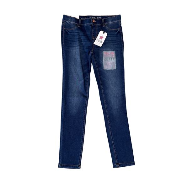 Vanilla Star Mid Rise Pull On Skinny Blue Jeans US Women's M - Picture 1 of 7